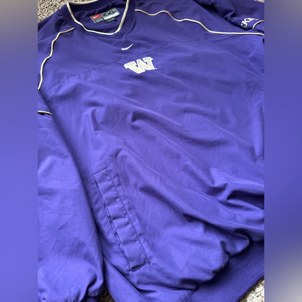 Washington Huskies Vintage Pullover Lightweight Jacket XXL Nike Center Swoosh - Picture 5 of 12